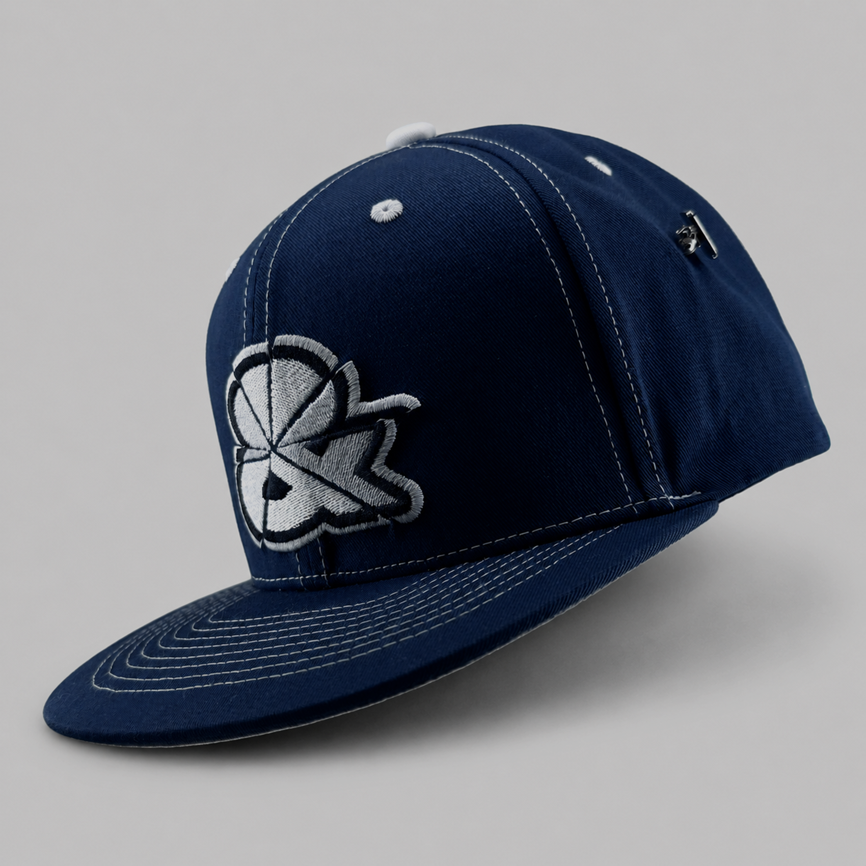 Navy Label Hat